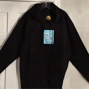 Anti Social Social Club Black Hoodie with White Text
